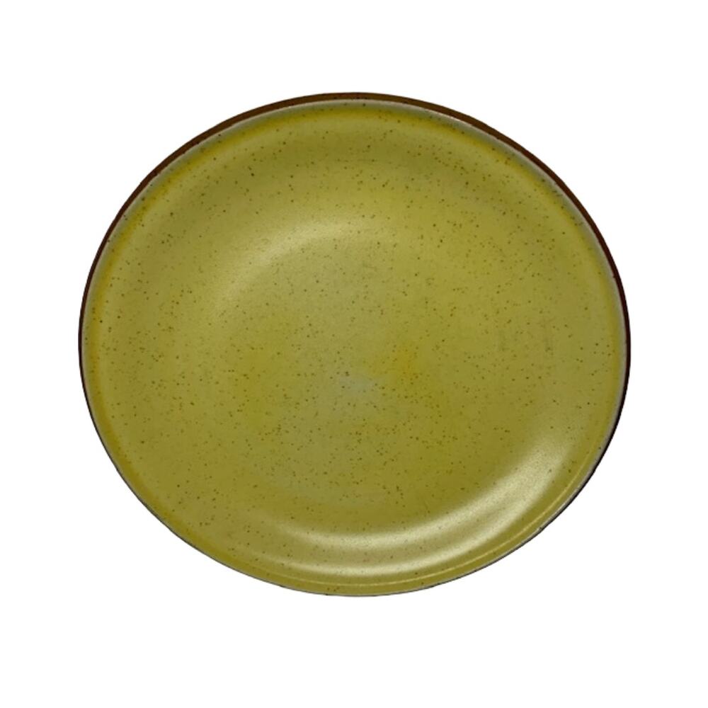 Vintage Premiere Stone Mountain Spun Gold P3303 Yellow Speckle Salad Plate | 8"